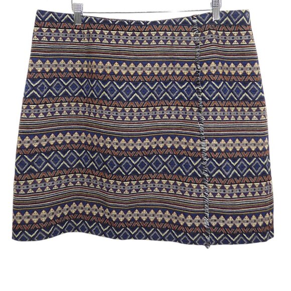 Cato 18W Tapestry A-Line Skirt Aztec Tribal Geometric Pattern Fall Boho Chic - Picture 2 of 7